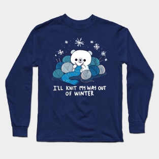 Polar Bear Knitter Long Sleeve T-Shirt